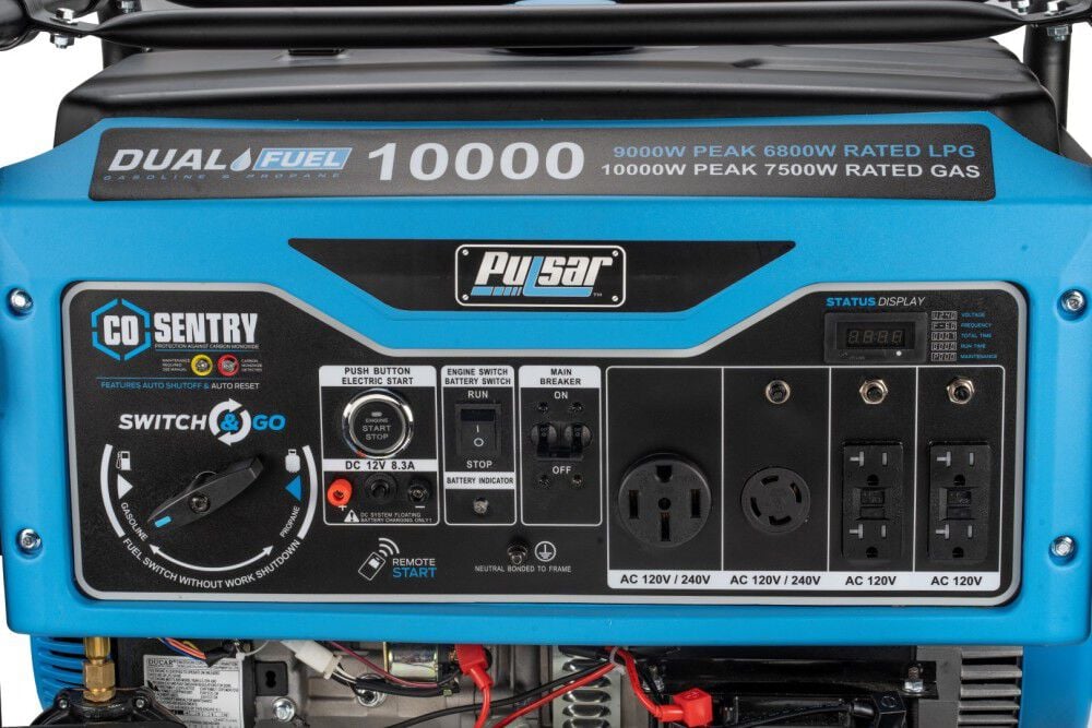 Pulsar Products 10,000 Watt Dual Fuel 50-State Portable Generator with CO Alert, large image number 5