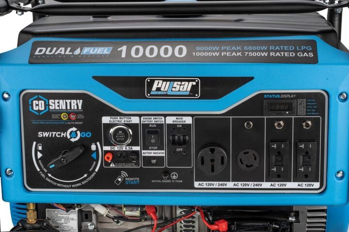 Pulsar Products 10,000 Watt Dual Fuel 50-State Portable Generator with CO Alert, large image number 4