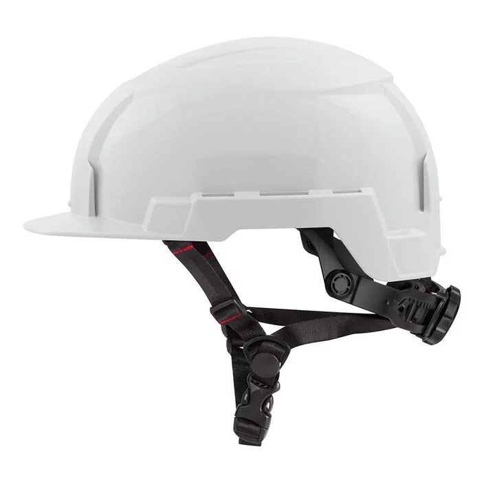 Milwaukee White Front Brim Helmet with BOLT Class E White