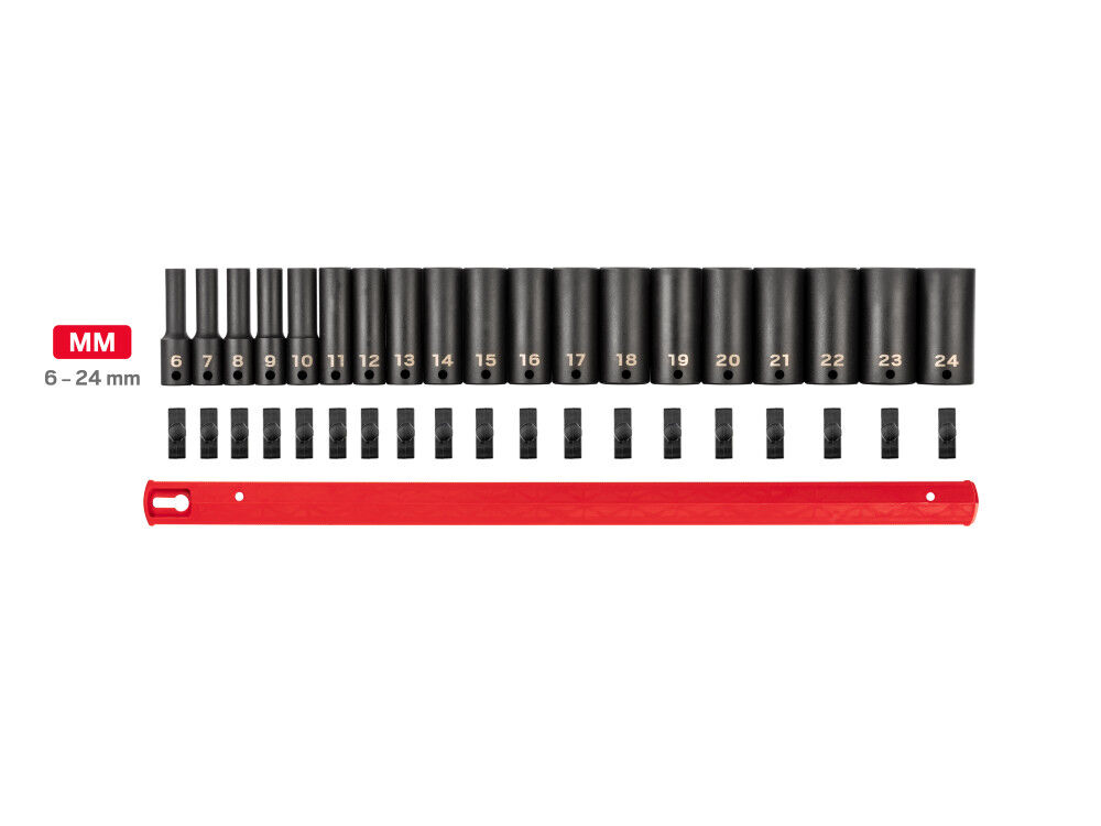 Tekton 3/8 Inch Deep 6 Point Impact Socket Set, 19 Piece (6-24 mm), large image number 2