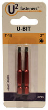 U2 Fasteners U-Bit T15 2 Inch Impact Bits 2 Pack, small image number 2