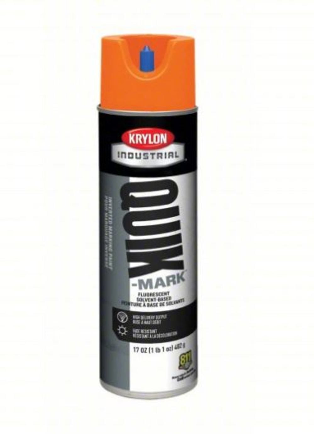 Krylon 17 Oz Fluorescent Orange Inverted Marking Paint, large image number 1