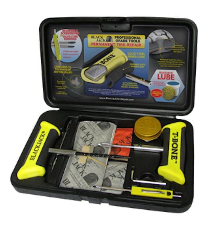 Black Jack Tire Repair Multi Use Tire Repair Kit with T-Bone Handles & Screwdriver