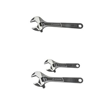 Crescent 12 Inch Wide Jaw Wrench, 6 Inch and 10 Inch Wide Jaw Wrench Set Bundle