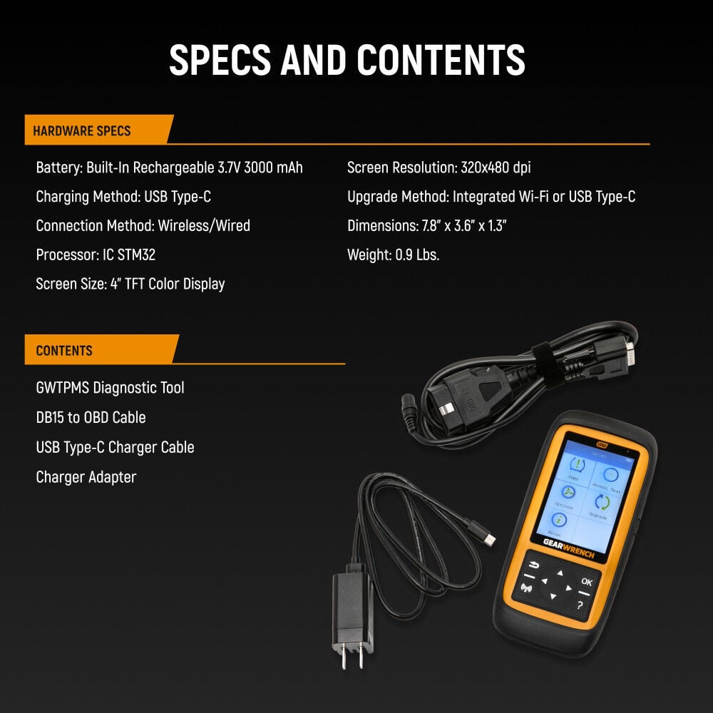 GEARWRENCH Universal TPMS Programming & Diagnostic Tool, large image number 4
