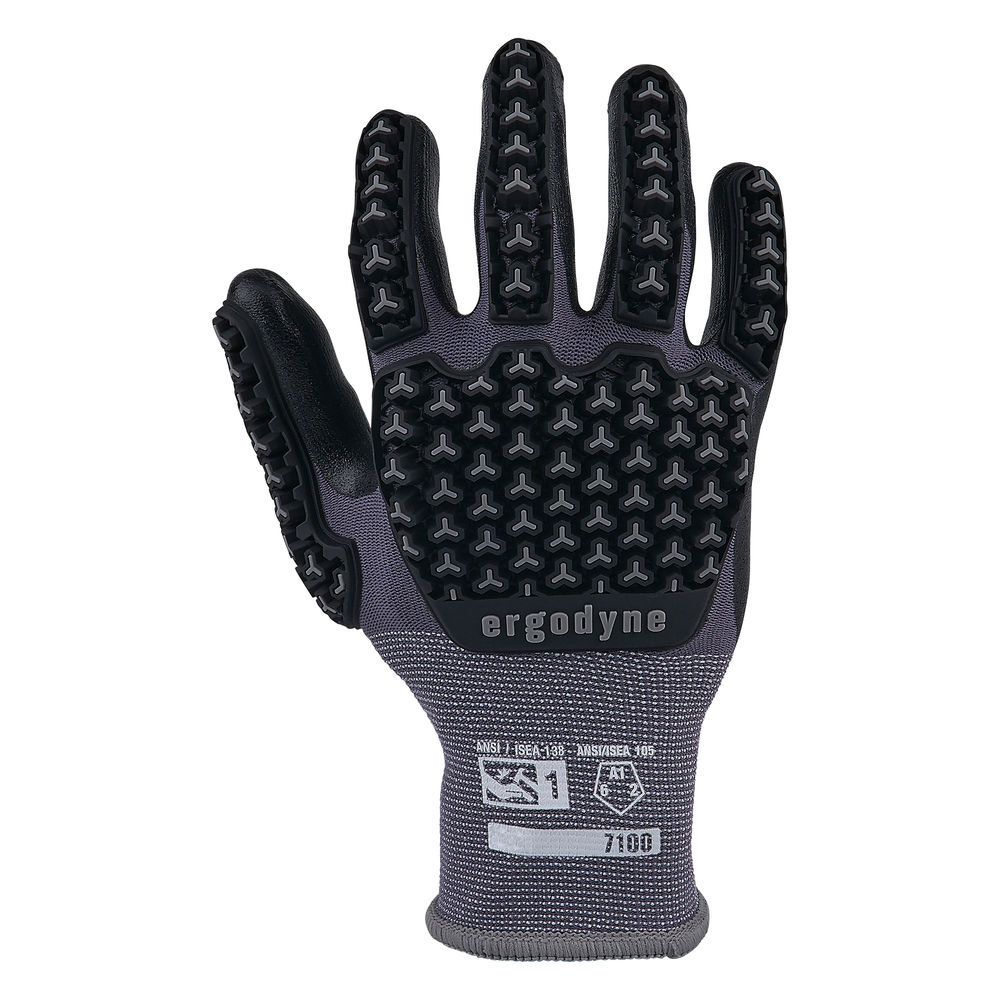 Ergodyne 7100 Nitrile Coated Impact Gloves Large Gray, large image number 9