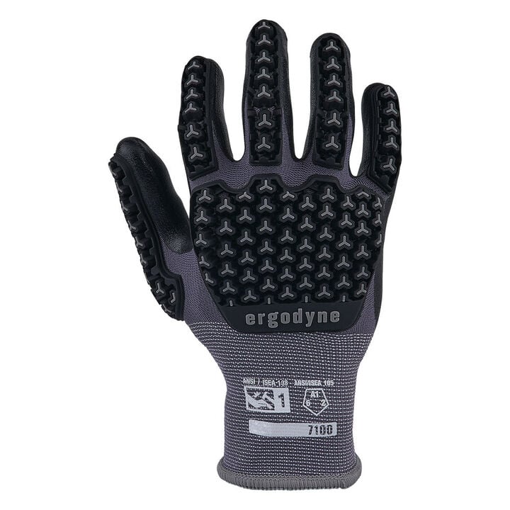 Ergodyne 7100 Nitrile Coated Impact Gloves Large Gray, large image number 8