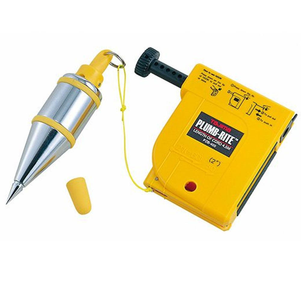 Tajima PLUMB-RITE Compact and Light-Duty Plumb Bob Setter, 14 Oz Bob, Yellow, large image number 1