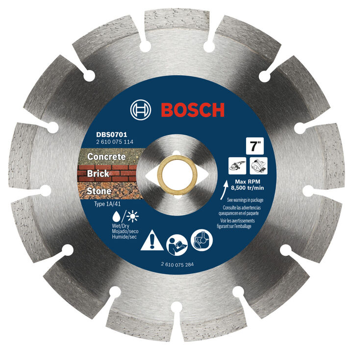 Bosch 7 Inch Segmented Rim Diamond Wheel for Concrete and Masonry