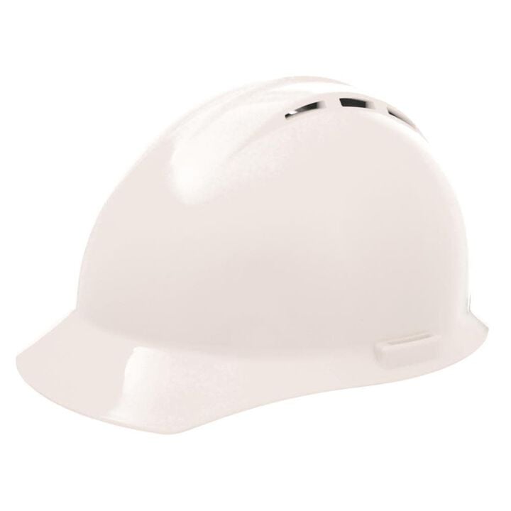 Delta Plus Americana Vented Hard Hat with 4 Point Ratchet Suspension White