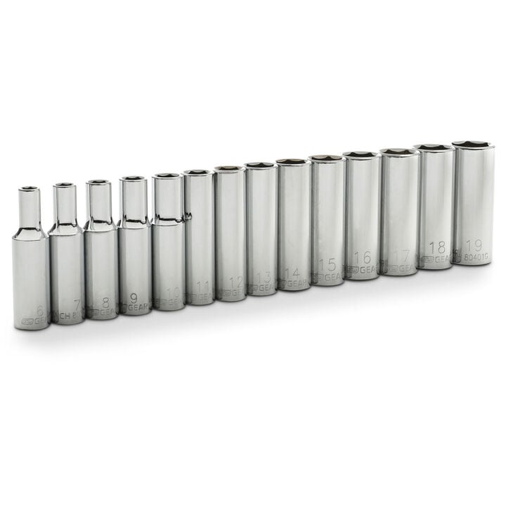 GEARWRENCH 14 Pc 3/8-in Drive 6 Point Deep Metric Socket Set, large image number 0