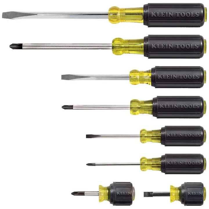 Klein Tools Cushion-Grip Screwdriver Set 8 Pc