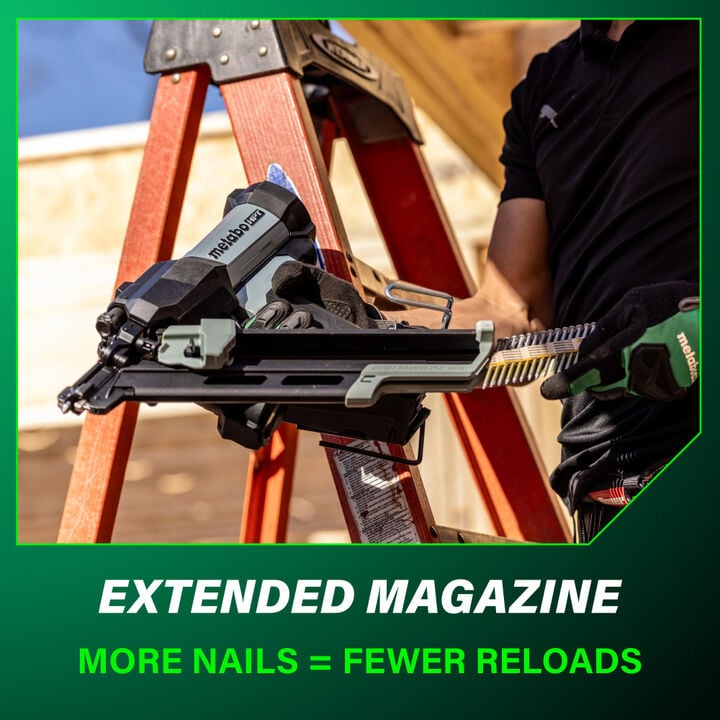 Metabo HPT Cordless Pneumatic 18V 30 Degree Paper Strip Framing Nailer Kit, large image number 11