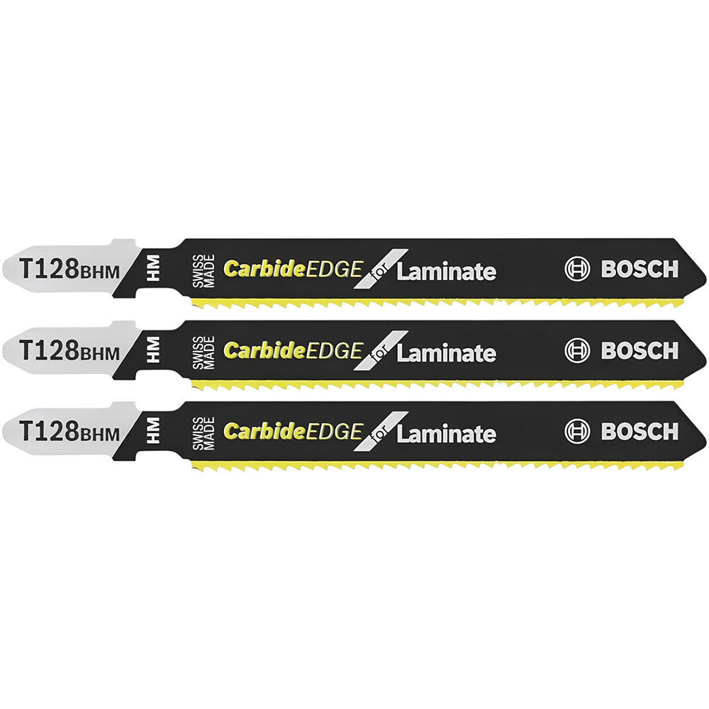Bosch Jig Saw Blades 3pc 3 5/8in 14 TPI Carbide Strip Special for Laminates T Shank, large image number 1
