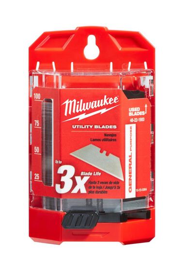 Milwaukee 100-Piece General Purpose Utility Blades with Dispenser, large image number 4