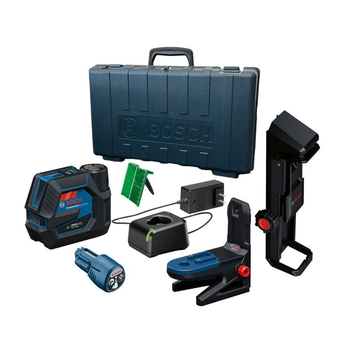 Bosch 12V Max Green-Beam Cross-Line Laser Kit, large image number 0