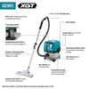 Makita 40V max XGT 2.1 Gallon Wet/Dry Dust Extractor/Vacuum (Bare Tool), small image number 6