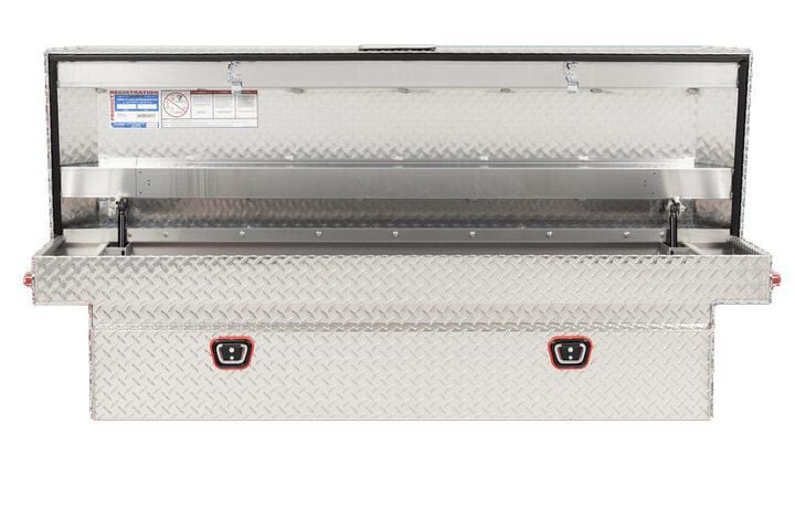 Weather Guard Saddle Truck Tool Box Aluminum Full Standard Clear, large image number 2