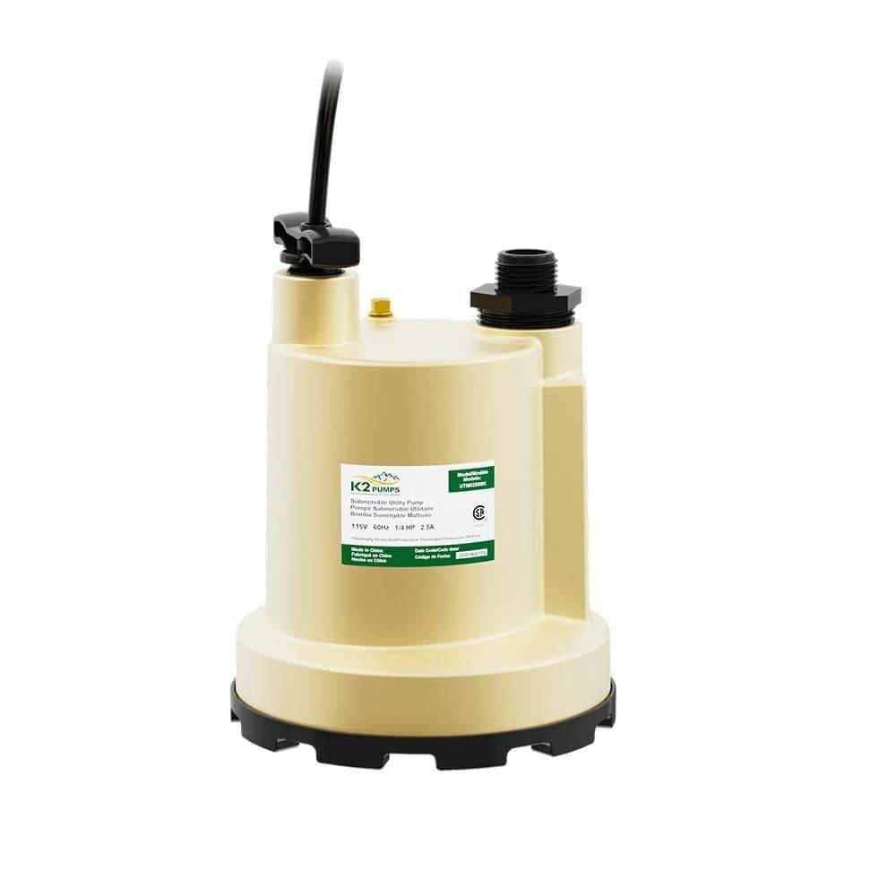 K2 Pumps 1/4 HP 115V Professional Grade Cast Aluminum Submersible Utility Pump, large image number 6