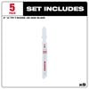 Milwaukee 3 in. 14 TPI Bi-Metal Jig Saw Blade 5PK, small image number 3