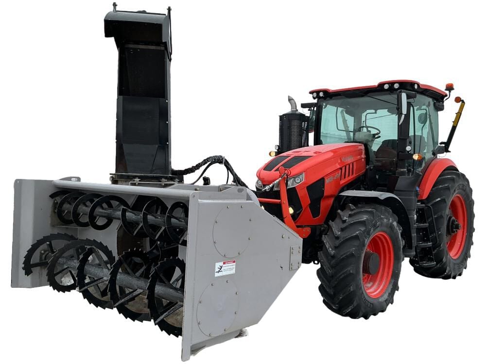 Kubota M8-201 Row Crop Tractor with Front Mount Snowblower Used 2019