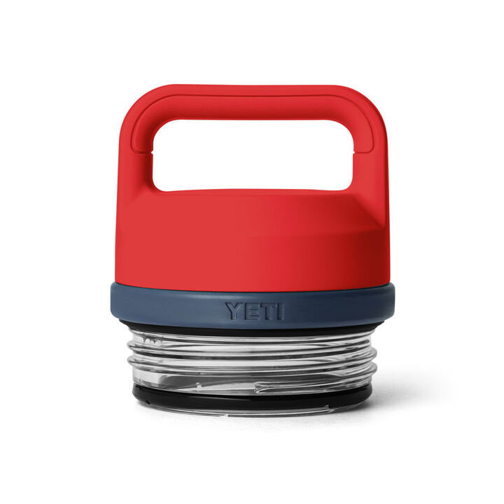 Yeti Rambler Bottle Chug Cap Rescue Red and Navy