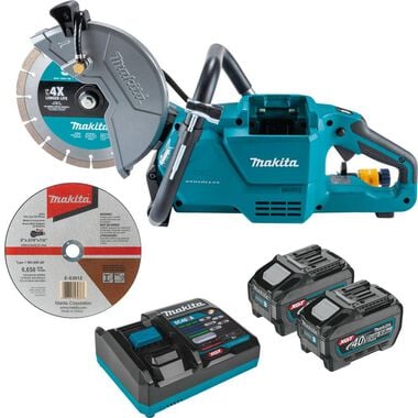 Makita 40V max XGT Brushless Cordless 9 Inch Power Cutter 5 Ah Kit, with AFT, Electric Brake