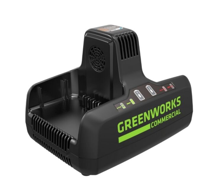 Greenworks 82V 16 Inch Brushless String Trimmer 1.5KW Kit with Two 2.5 Ah Batteries and Dual Port Rapid Charger, large image number 2
