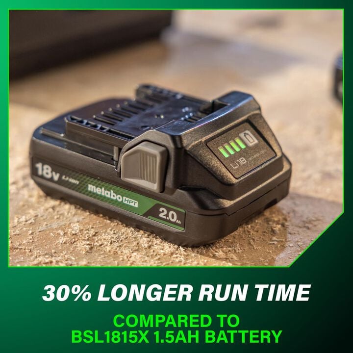 Metabo HPT Promotional 18V Lithium Ion 2.0Ah Batteries with Charge Indicators and Charger Kit, large image number 8