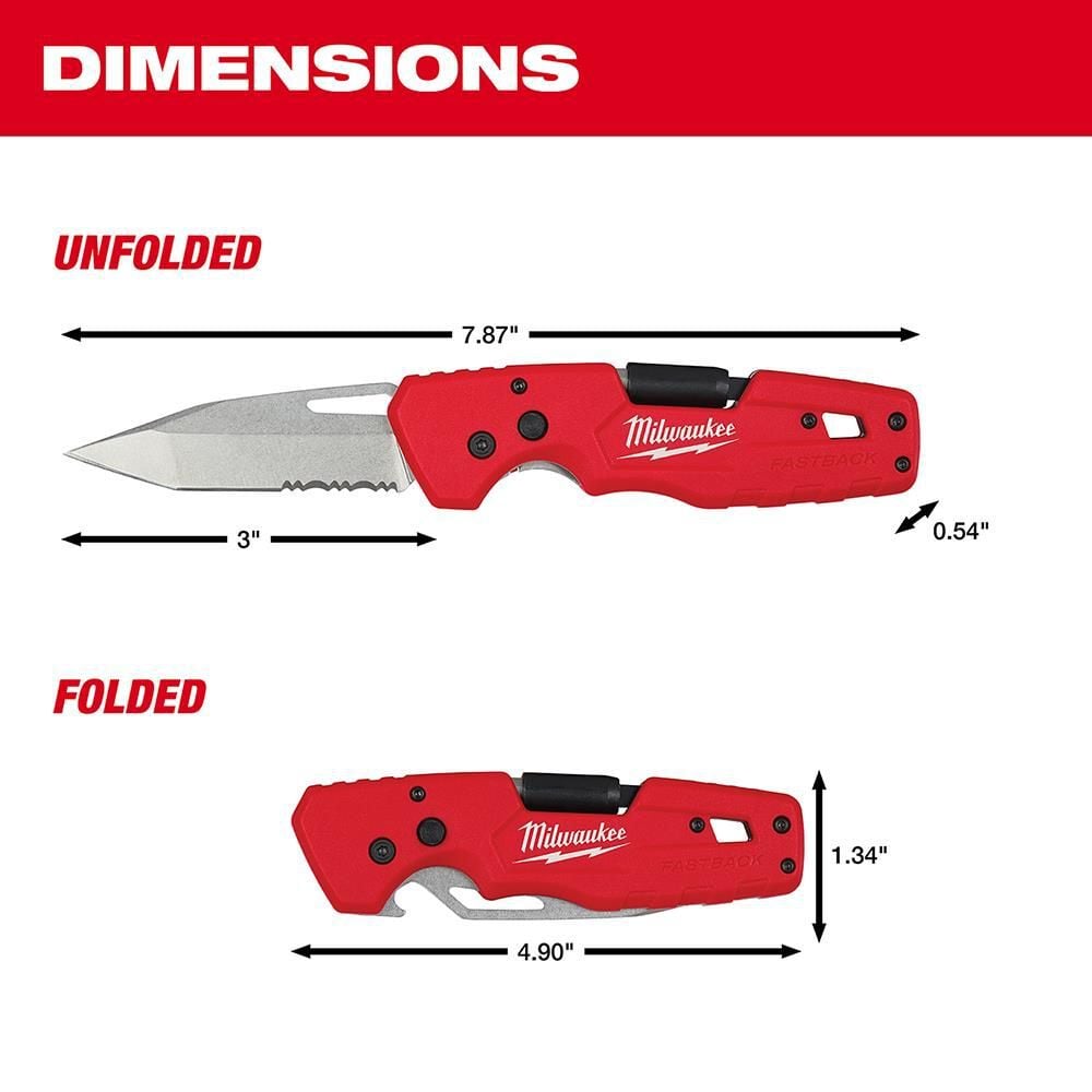 Milwaukee FASTBACK 5in1 Folding Knife, large image number 3