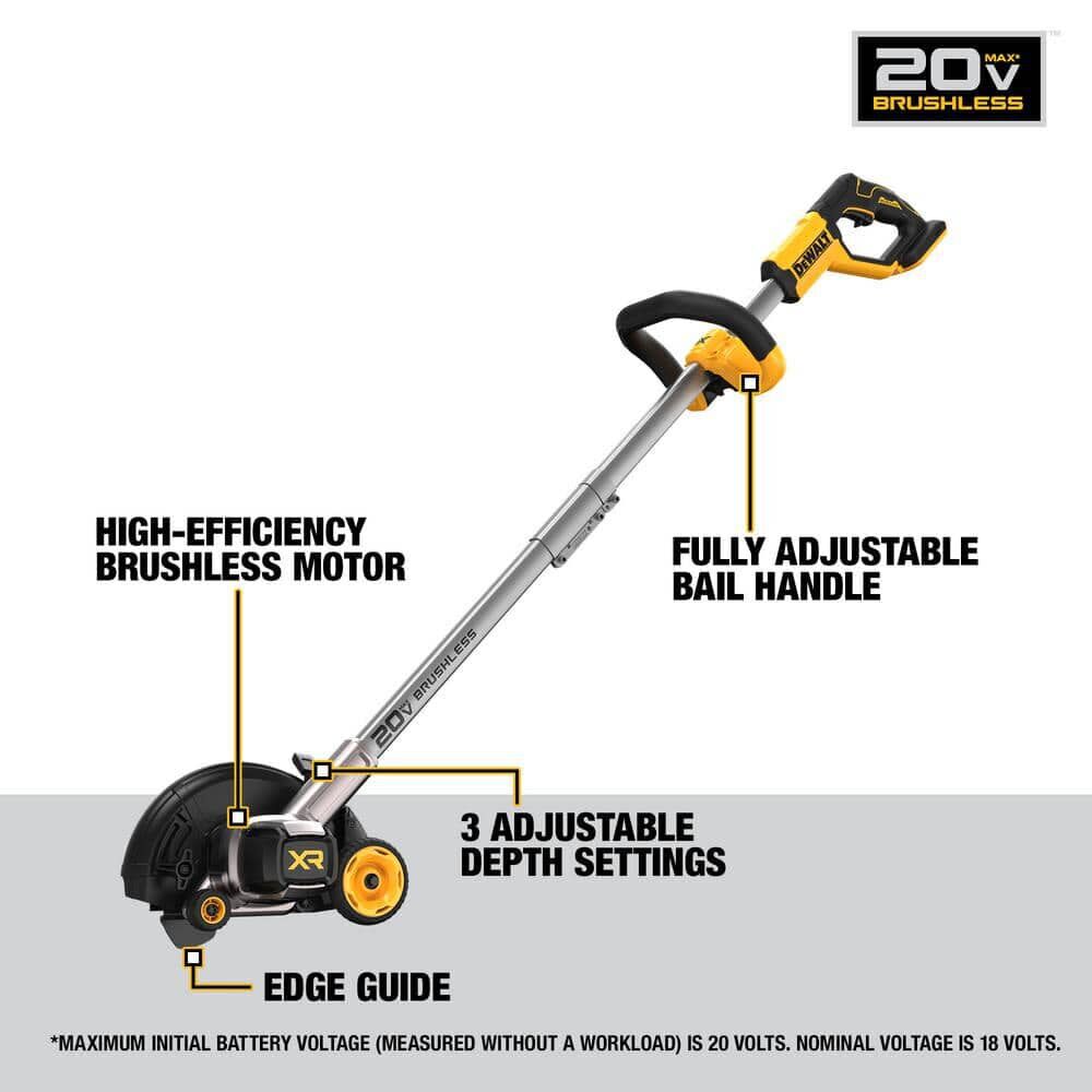 Dewalt 20v edger attachment clearance