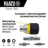 Klein Tools 6-in-1 Ratcheting Screwdriver, small image number 2