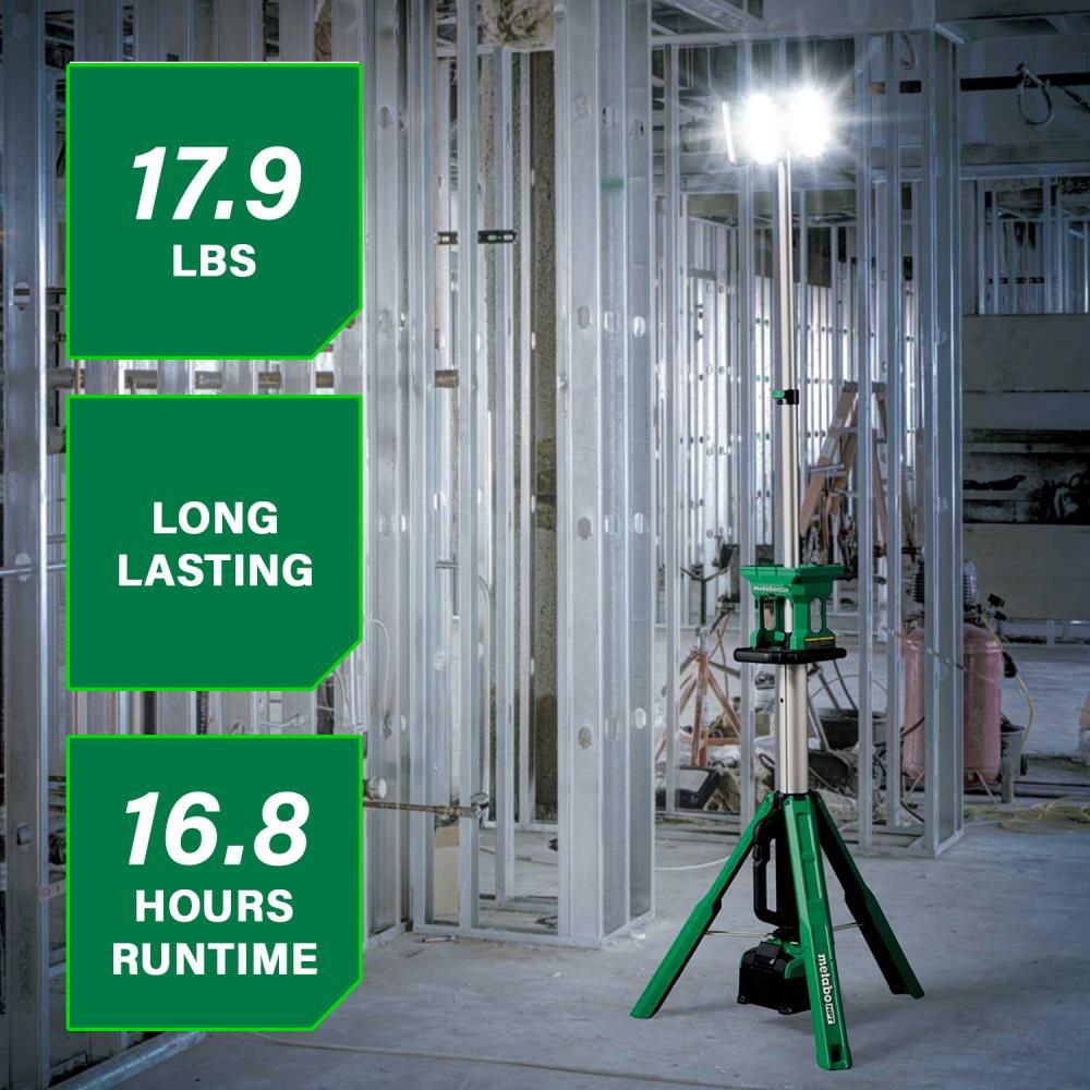 Metabo HPT 18V MultiVolt Cordless 4000 Lumen LED Tripod Site Light, large image number 2