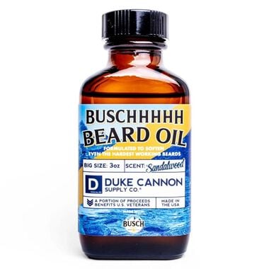 Duke Cannon 3oz Busch Beard Oil with Refreshing Sandalwood Scent