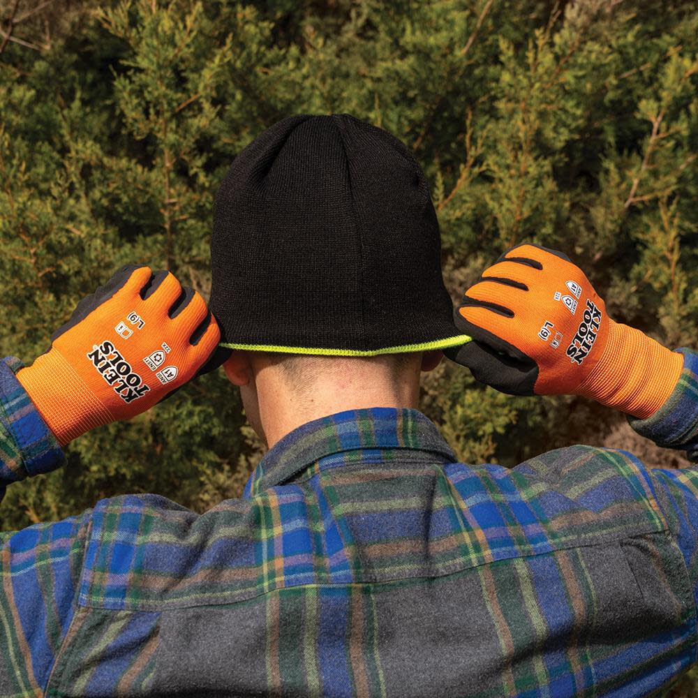 Klein Tools Winter Knit Dip Gloves, Cut A1, M, large image number 9