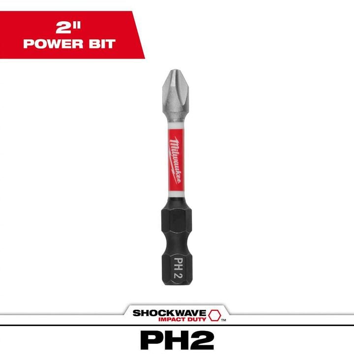 Milwaukee SHOCKWAVE 2 in. Impact Phillips #2 Power Bit, large image number 9