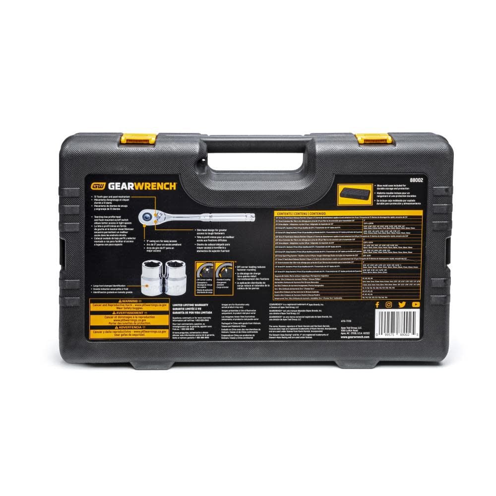 Gearwrench 179 Pc 1 4 3 8 1 2 Dr Sae Mm Mechanics Hand Tool Racing Set 88002 Simolary simolary.com 7