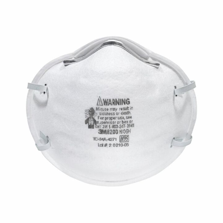 3M Cup Shaped 8200/07023(AAD) N95 Particulate Respirator - 20 Pack, large image number 1