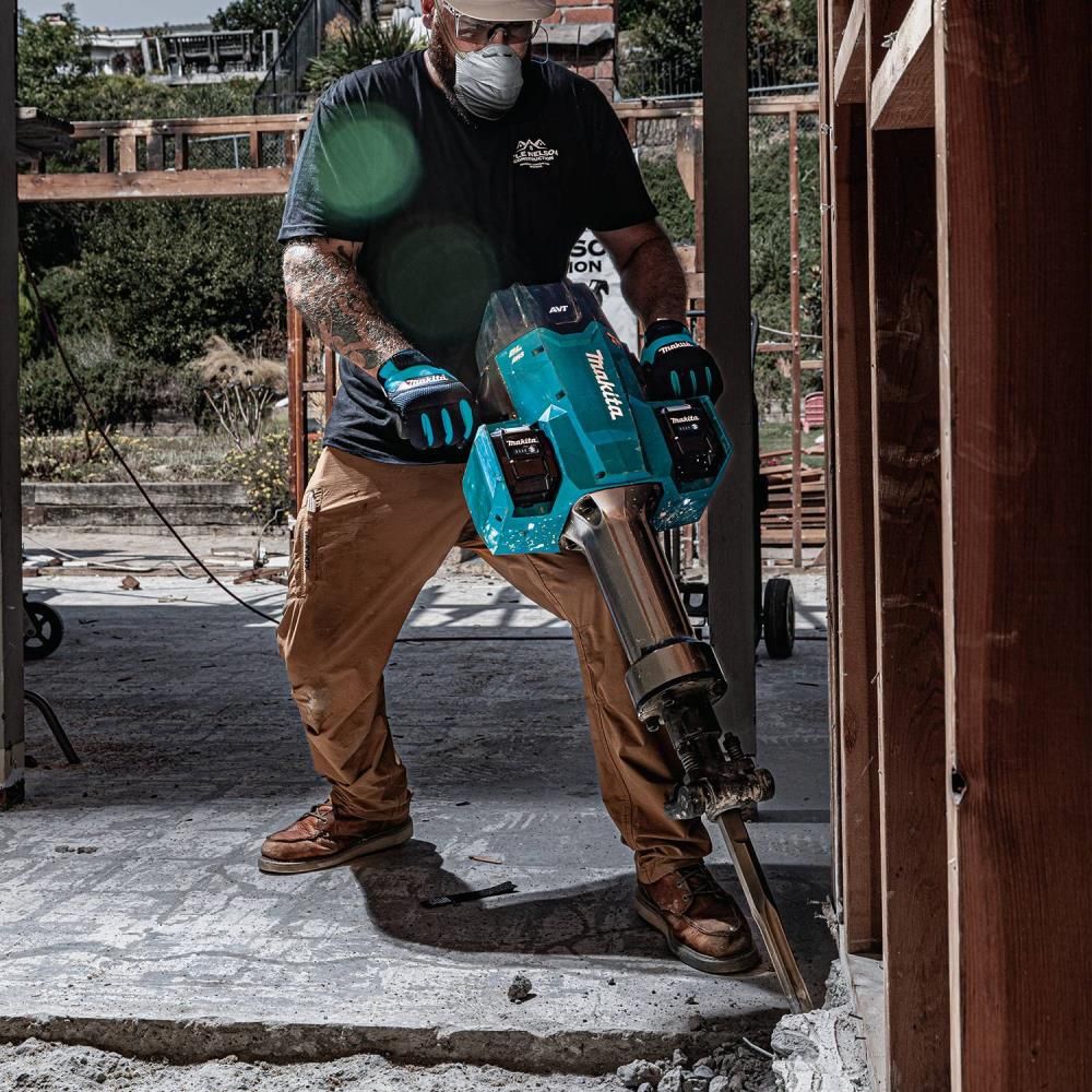 Makita 80V max (40V max X2) XGT Brushless 70 lb. 1-1/8 Inch Hex AVT Breaker Hammer 8 Ah Kit, AWS Capable with 4 Batteries, large image number 16
