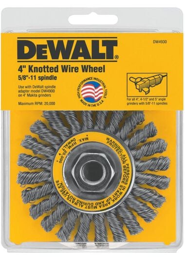 DEWALT 4-in x 5/8 to 11-in Arbor Carbon Cable Twist Wire Wheel, large image number 0