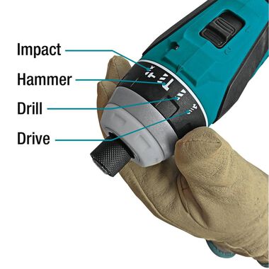 Makita 18V LXT Hybrid Impact Hammer Driver Drill (Bare Tool), large image number 11