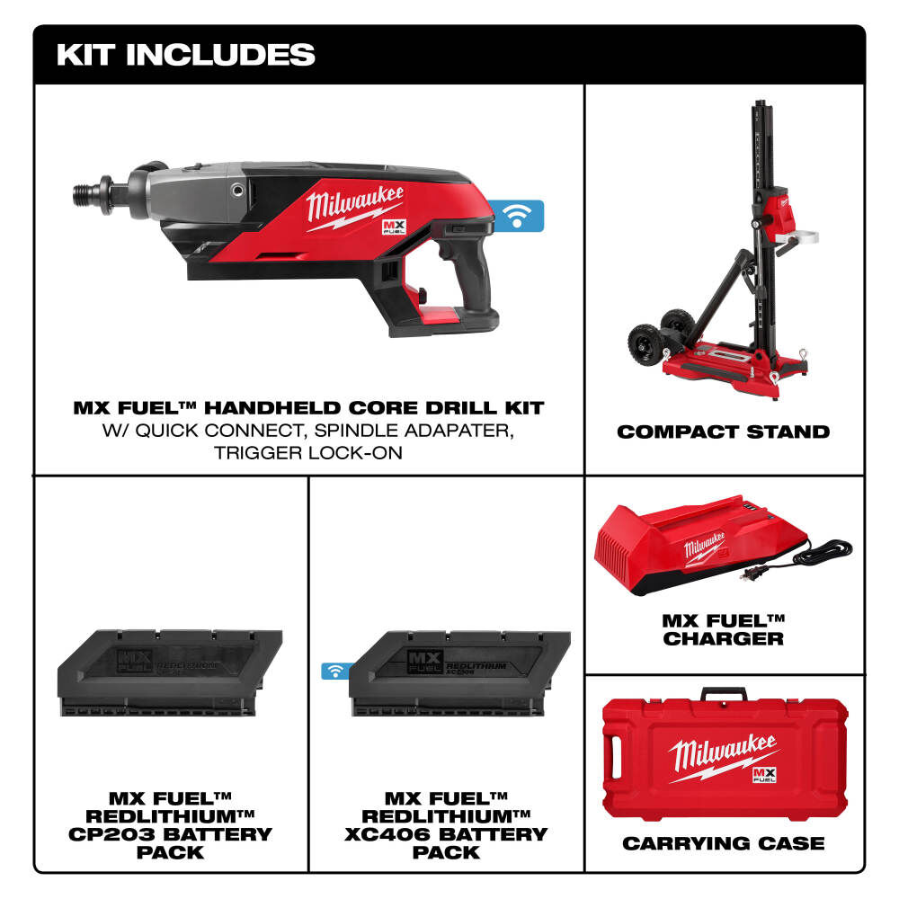Milwaukee Promotional MX FUEL Handheld Core Drill Kit with Stand, large image number 4