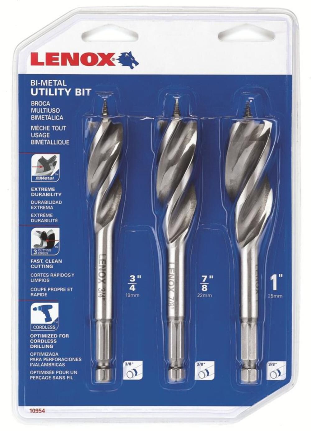 Lenox Bi-Metal Utility Bit Kit 3pc, large image number 1