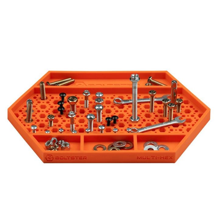 Boltster Multi-Hex Magnetic Fastener Organizer Tray Orange, large image number 1