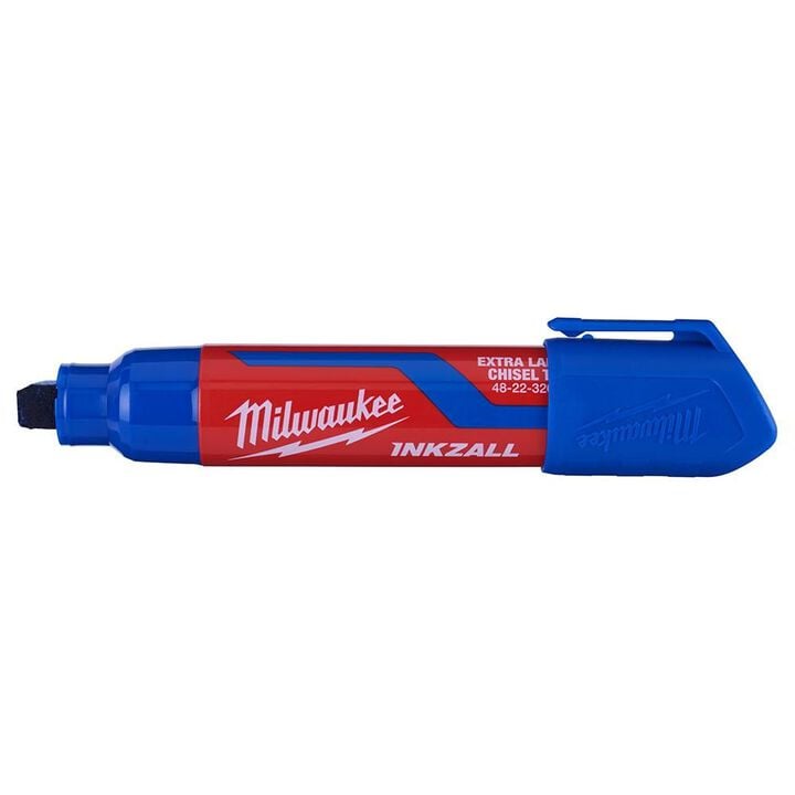 Milwaukee INKZALL Extra Large Chisel Tip Blue Marker, large image number 1