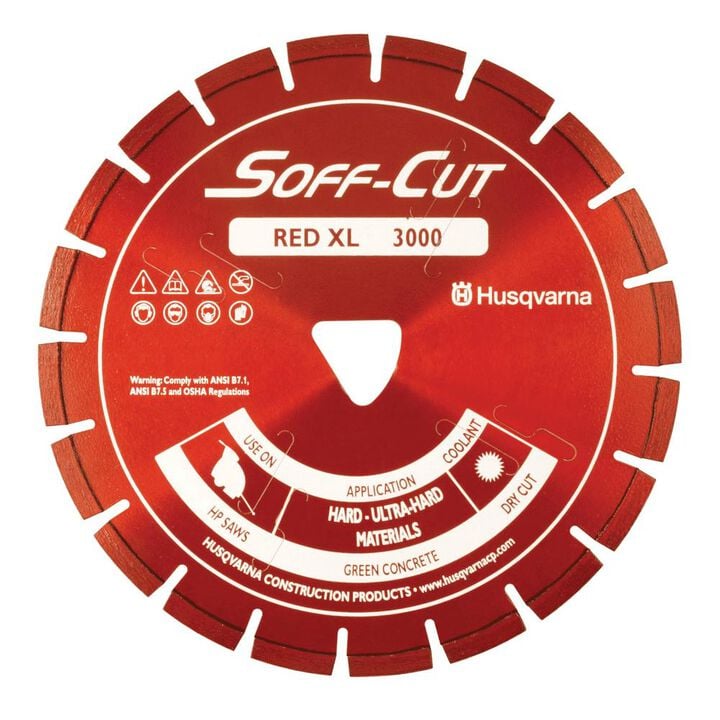 Husqvarna Construction XL6-3000 6 Inch Red Soff-Cut Diamond Blade for Concrete