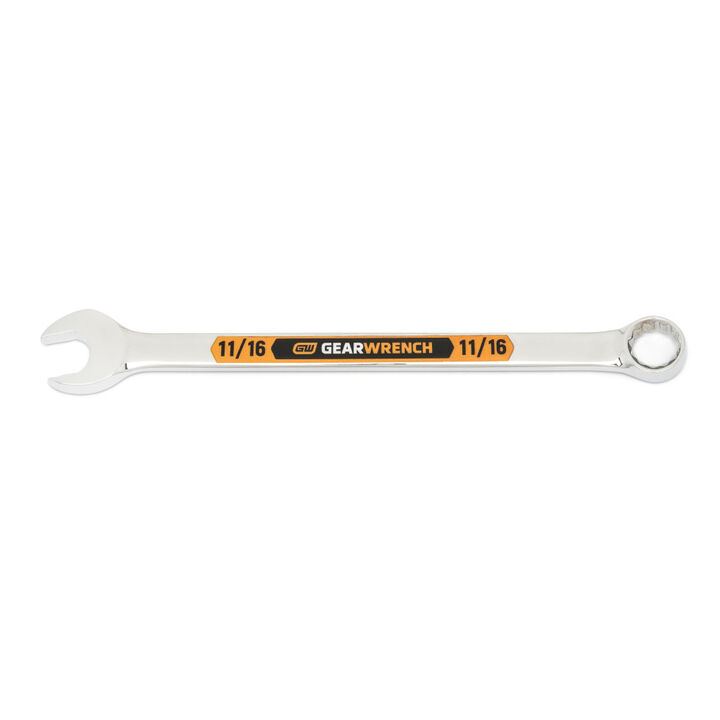 GEARWRENCH 11/16 Inch 12 Point Hi-Viz Long Pattern Combination Wrench, large image number 0