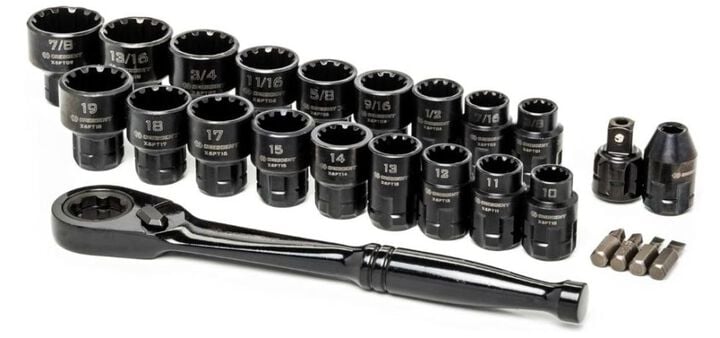 Crescent 25 Pc 3/8in Drive Pass-Thru X6 Standard Spline Mechanics Tool Set, large image number 0