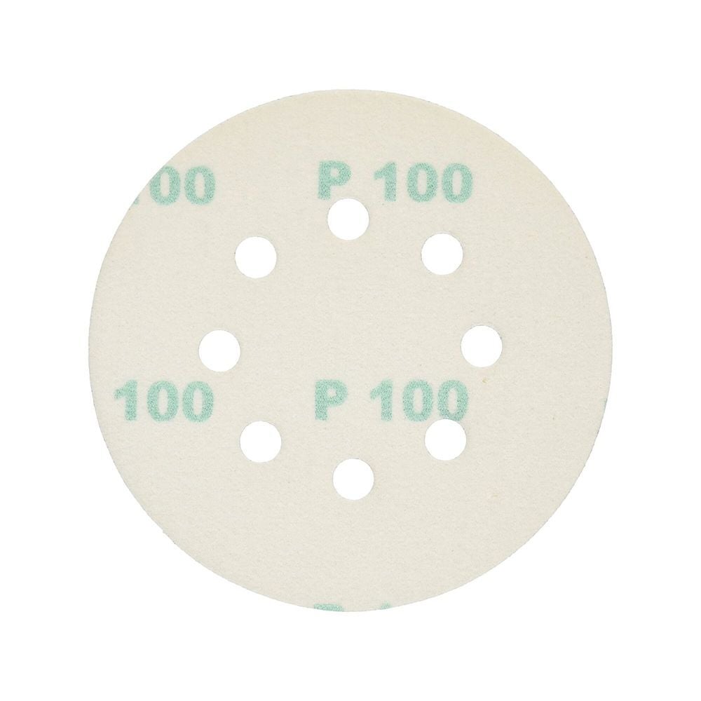 DEWALT 5in 8 Hole 100 Grit Hook & Loop Random Orbit Sandpaper 25pk, large image number 2