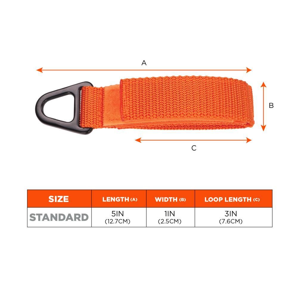 Ergodyne Squids 3172 Orange Anchor Strap Hook and Loop Closure 5lbs 2pk, large image number 6